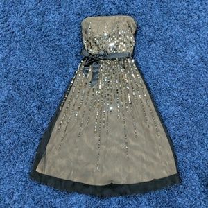 BCBG black sequins dress size 0